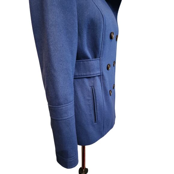 Victoria’s Secret Moda International Blue Wool Blend Pea Coat Women’s 8 - Picture 3 of 5